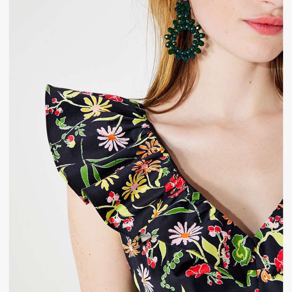 KATE SPADE Rooftop Garden Floral Ruffle Top - Picture 4 of 8